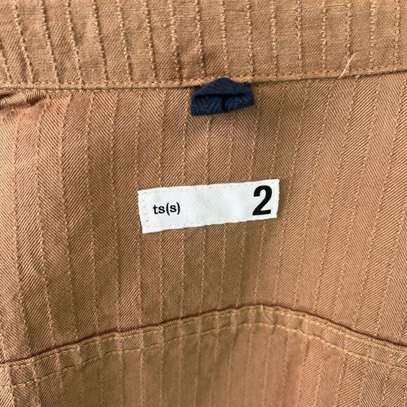 ts(s) Takuji Suzuki Ribbed Golden Tan Cotton/Linen Shirt Jacket Size JPN 2, S/M - Picture 8 of 11